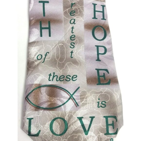 Mens Necktie Steven Harris Faith Hope Love Religious Corinthians Christian - Picture 8 of 8